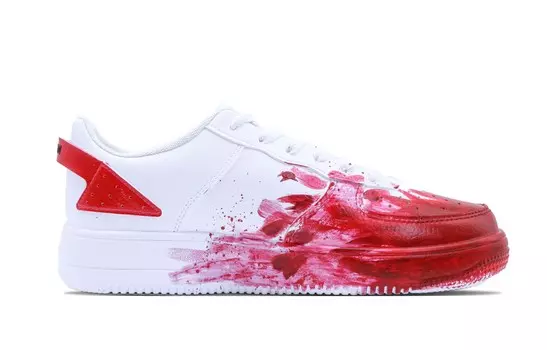 Кеды мужские, обувь для скейтбординга низкая белый/красный Qiaodan