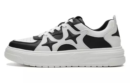 Кеды мужские, обувь для скейтбординга низкая белый/черный Aokang