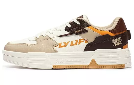 Кеды мужские, обувь для скейтбординга низкая белый/коричневый/серый 361°