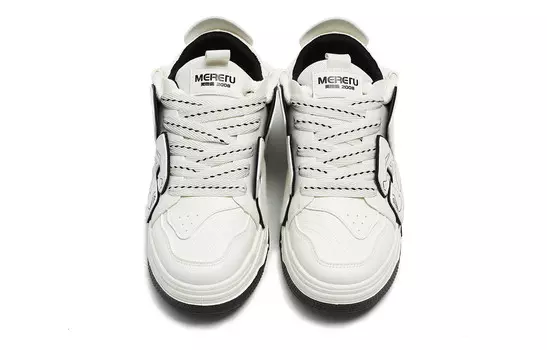 Кеды мужские, обувь для скейтбординга низкая белый/черный Meiretu