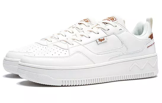 Кеды мужские, обувь для скейтбординга низкая белый/коричневый 361°