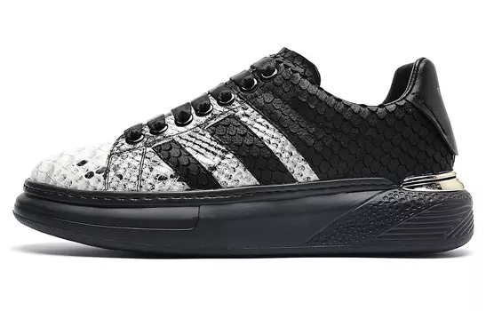 Кеды мужские, обувь для скейтбординга низкая белый/черный Trumppipe