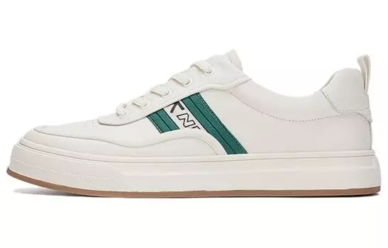 Кеды мужские, обувь для скейтбординга низкая белый/зеленый Aokang