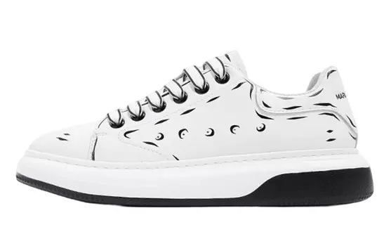 Кеды мужские, обувь для скейтбординга низкая белый/черный Fairwhale