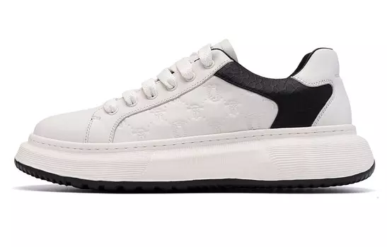 Кеды мужские, обувь для скейтбординга низкая белый/черный Trumppipe