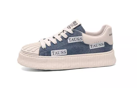 Кеды мужские, обувь для скейтбординга низкая белый/синий Daying