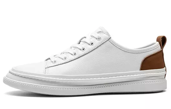 Кеды мужские, обувь для скейтбординга низкая белый Leaveland