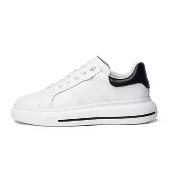 Кеды мужские, обувь для скейтбординга низкая белый/черный 15 Mins