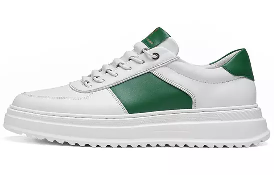 Кеды мужские, обувь для скейтбординга низкая белый/зеленый Roberta Di Camerino