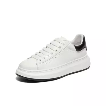 Кеды мужские, обувь для скейтбординга низкая белый/черный Belle