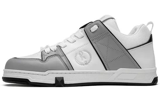 Кеды мужские, обувь для скейтбординга низкая Белый Серый Roberta Di Camerino