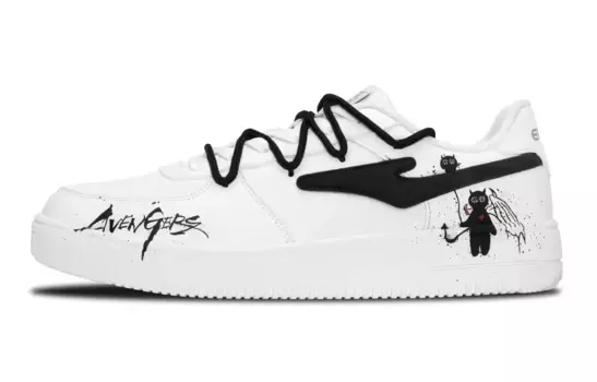 Кеды мужские, обувь для скейтбординга низкая белый/черный Erke