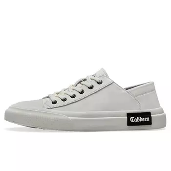 Кеды мужские, обувь для скейтбординга низкая белый Cabbeen