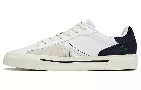 Кеды мужские, обувь для скейтбординга низкая белый/черный Lacoste