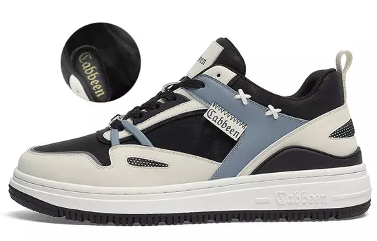 Кеды мужские, обувь для скейтбординга низкая бежевая Cabbeen