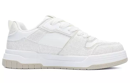 Кеды мужские, обувь для скейтбординга низкая бежевая Warrior 1927