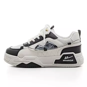 Кеды мужские, обувь для скейтбординга низкая бежевый/черный Warrior