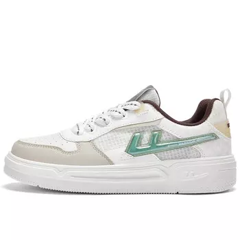 Кеды мужские, обувь для скейтбординга низкая бежевый/зеленый Warrior