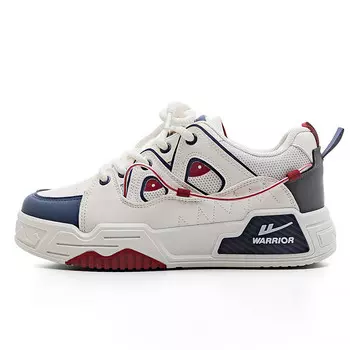 Кеды мужские, обувь для скейтбординга низкая бежевый/темно-синий/красный Warrior