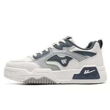 Кеды мужские, обувь для скейтбординга низкая бежевый/синий/серый Warrior