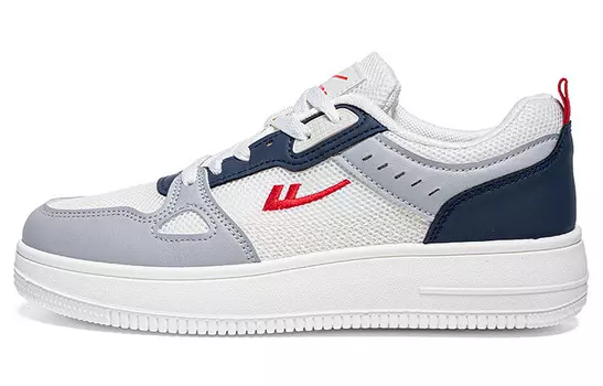 Кеды мужские, обувь для скейтбординга низкая бежевый/синий/красный Warrior