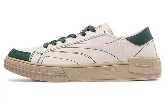 Кеды мужские, обувь для скейтбординга низкая бежевый/коричневый/зеленый 361°