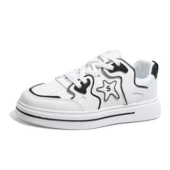 Кеды мужские, обувь для скейтбординга низкая Bingo Duck, белый/черный