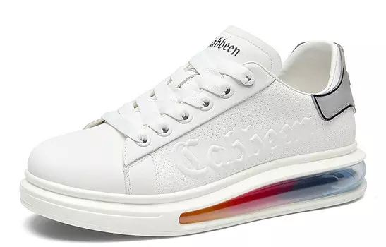 Кеды мужские, обувь для скейтбординга низкая Cabbeen, белый/черный