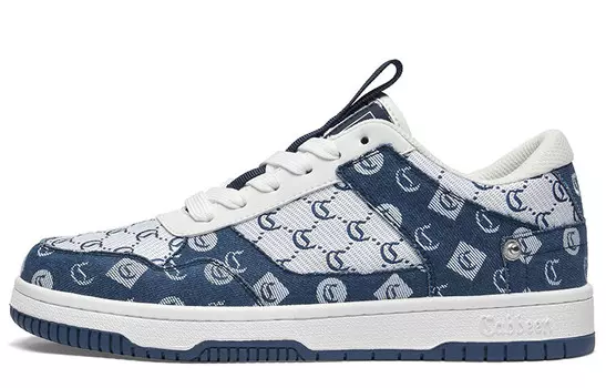 Кеды мужские, обувь для скейтбординга низкая Cabbeen, синий/белый