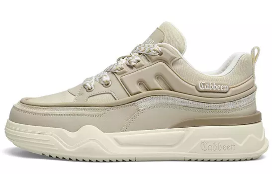 Кеды мужские, обувь для скейтбординга низкая Cabbeen, бежевый