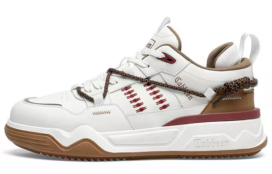 Кеды мужские, обувь для скейтбординга низкая Cabbeen, бежевый/синий