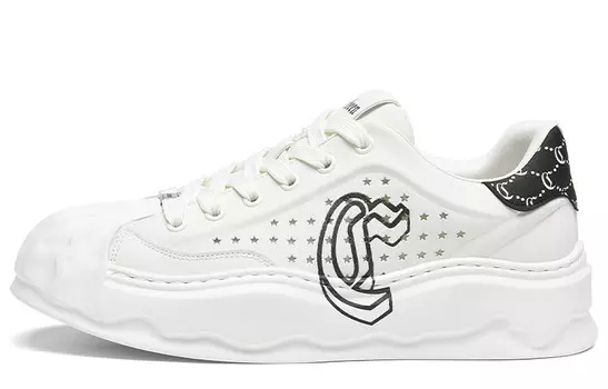 Кеды мужские, обувь для скейтбординга низкая Cabbeen, белый/зеленый