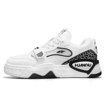 Кеды мужские, обувь для скейтбординга низкая черный/белый Huanqiu