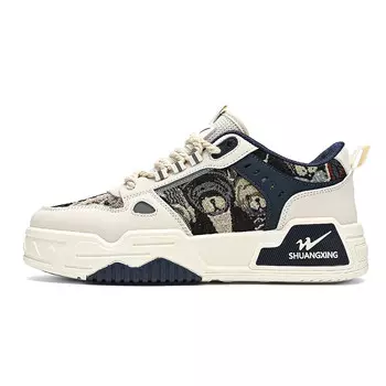 Кеды мужские, обувь для скейтбординга низкая черный Binary