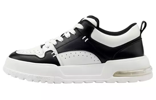 Кеды мужские, обувь для скейтбординга низкая черный/белый Aokang