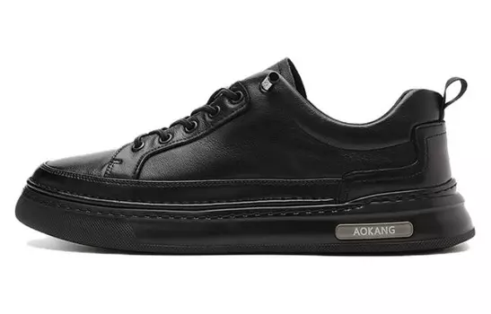 Кеды мужские, обувь для скейтбординга низкая черный Aokang