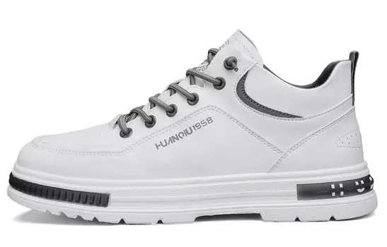 Кеды мужские, обувь для скейтбординга низкая черный/белый Huanqiu