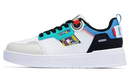 Кеды мужские, обувь для скейтбординга низкая черный/белый/зеленый Qiaodan