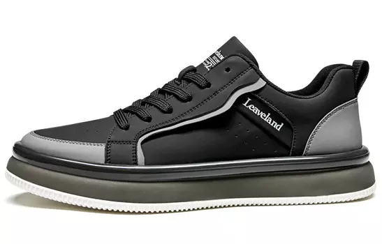Кеды мужские, обувь для скейтбординга низкая черный Leaveland
