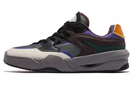 Кеды мужские, обувь для скейтбординга низкая черный/фиолетовый Qiaodan