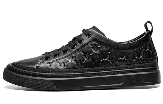 Кеды мужские, обувь для скейтбординга низкая черный Leaveland