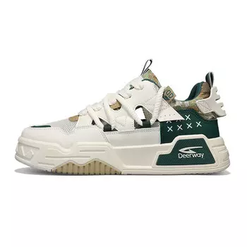 Кеды мужские, обувь для скейтбординга низкая Deerway, бежевый/зеленый