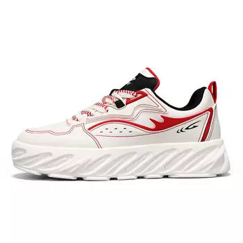 Кеды мужские, обувь для скейтбординга низкая Deerway, бежевый/красный