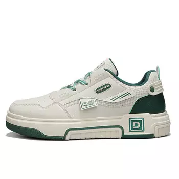 Кеды мужские, обувь для скейтбординга низкая Deerway, бежевый/зеленый