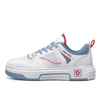 Кеды мужские, обувь для скейтбординга низкая Deerway, белый/синий/красный