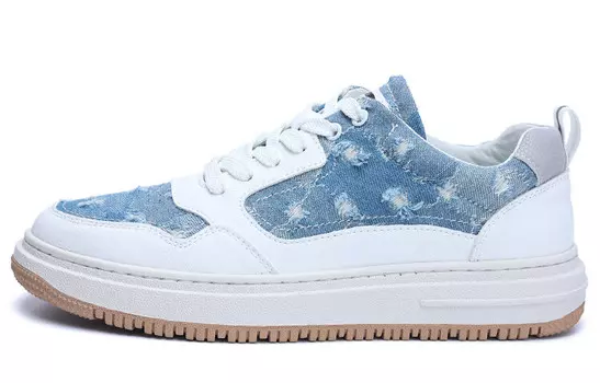 Кеды мужские, обувь для скейтбординга низкая джинсовая синий Pongfinity