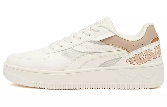 Кеды мужские, обувь для скейтбординга низкая Feather белый/пшенично-коричневый 361°