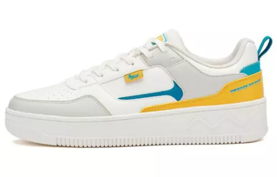 Кеды мужские, обувь для скейтбординга низкая Feather белый/винтажный желтый 361°