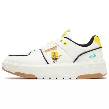 Кеды мужские, обувь для скейтбординга низкая Feathers Белый/кисло-желтый 361°