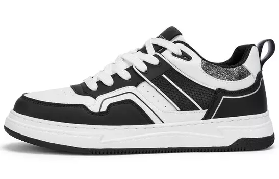 Кеды мужские, обувь для скейтбординга низкая Firs, черный/белый